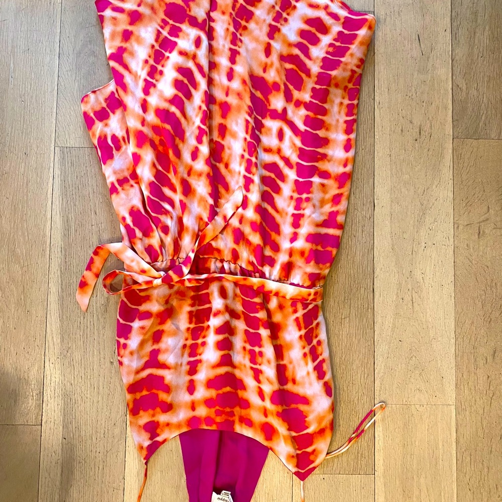 Haute Hippie Tye Dye blouson mini dress